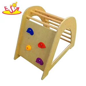 2020 New sale indoor plyground wooden climbing frame with slide W01F003