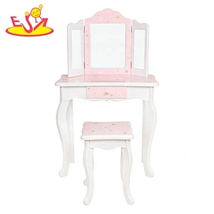 Most popular nordic style wooden dressing table in pink W08H094