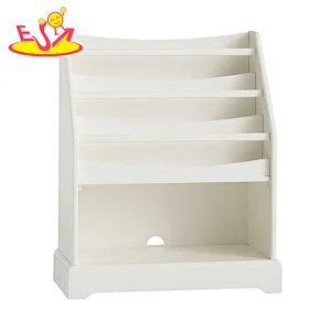 New design wooden indoor home furniture white children storage shelf  W08C292