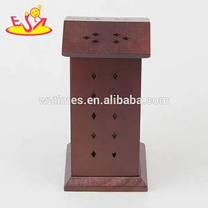 2018 Wholesale cheap double sides of the top wooden incense holder W02A261
