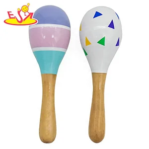 Most popular educational wooden playing maracas for kids W07I149