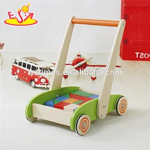 Wholesale cheap toy set wooden baby walkers for boys W16E066