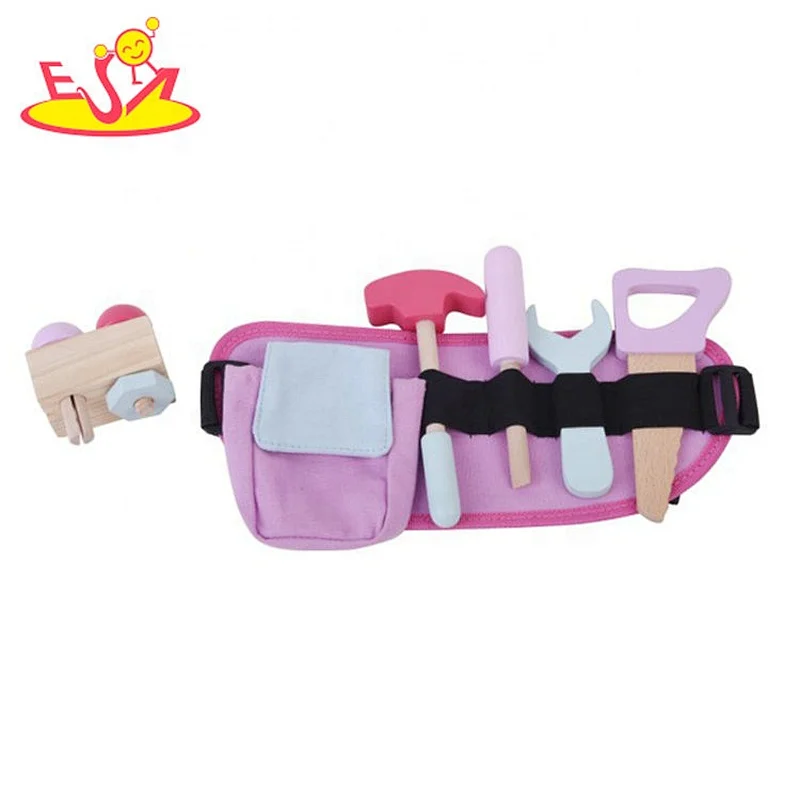 2020 Top sale mini wooden children toy tool bag for wholesale W03D132