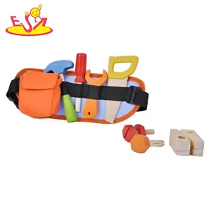 2020 New arrival preschool wooden toy tool bag for toddlers W03D133