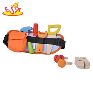 2020 New arrival preschool wooden toy tool bag for toddlers W03D133