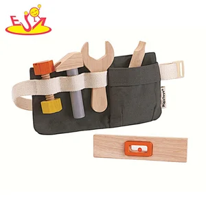 2020 New arrival diy kids wooden toy tool set with bag W03D123