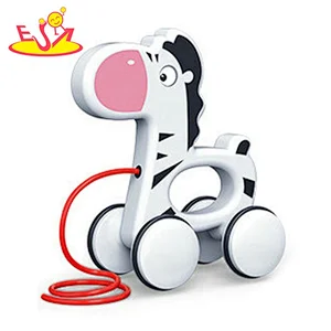 New arrival small wooden zebra pull toy for children W05B198
