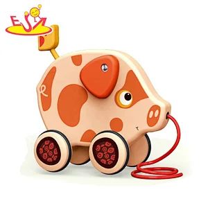 New arrived mini animal wooden pull toy for kids W05B202