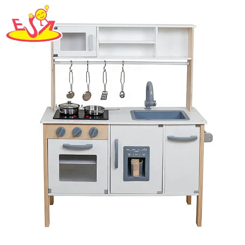 2020 New design pretend play electric wooden cooking toys for kids W10C552