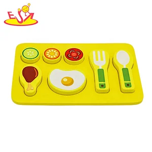 Customize simulation toys wooden toy food sets for kids W10B349
