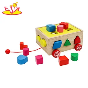 New hottest educational wooden block car toy for children W12D228