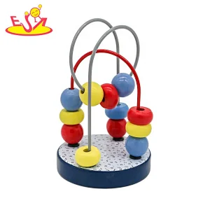 Customize colored infant wooden bead maze for early education W11B263