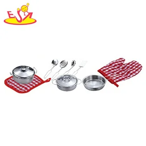 Customize 11 PCS stainless steel toy kitchen accessories set for children M03A021