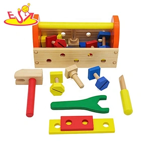 Customize educational wooden drill & learn toolbox for kids W03D135