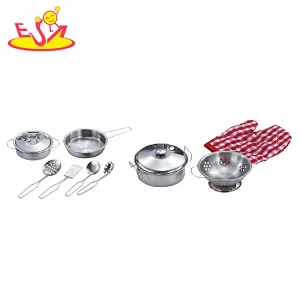 Customize 11 PCS stainless steel toy saucepan set for kids kitchen M03A017