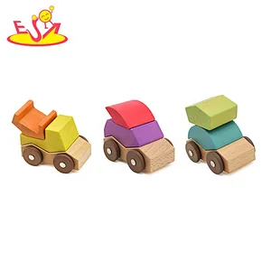 Customize educational wooden assembly car toy for kids W04A499