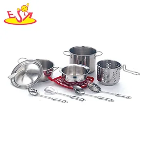 wholesale 10 PCS stainless steel play kitchen pots and pans for children M03A002