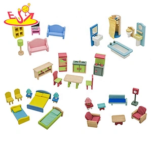 2020 Customize pretend play wooden dollhouse furniture toy for baby W06B101