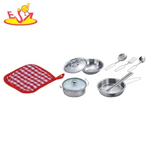 Customize 11 PCS stainless steel play pots and pans for children M03A011