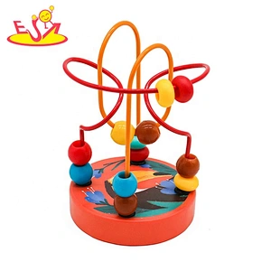 Customize educational wooden baby toy beads on wire W11B264