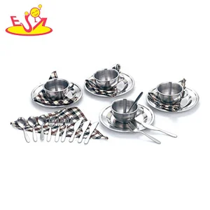 wholesale 24 PCS metal toy kitchen pots and pans for toddlers M03A004