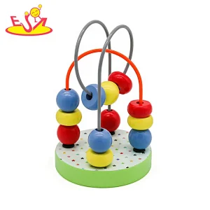 Customize educational wooden wire and bead toy for baby W11B262