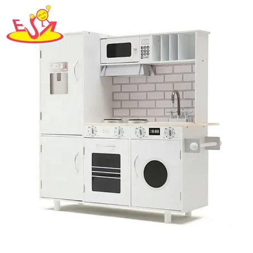New sale pretend play white big kitchen toy set for children W10C598