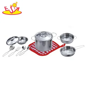 Customize 11 PCS metal toy kitchen pans for children play M03A018
