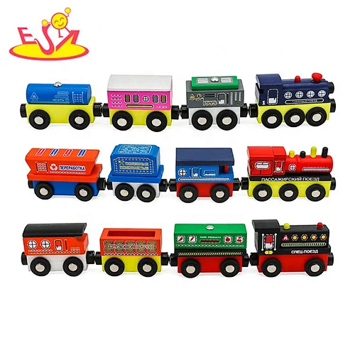 New hottest educational wooden magnetic train set for kids W04A481