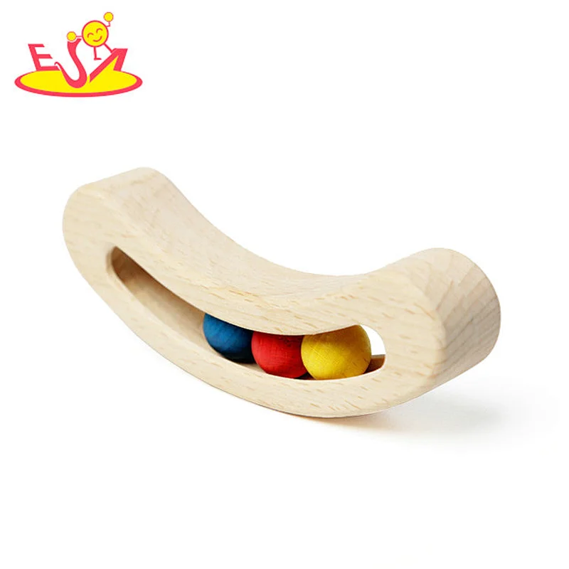 Wholesale beautiful wooden hand the bell toy for toddler W07I171
