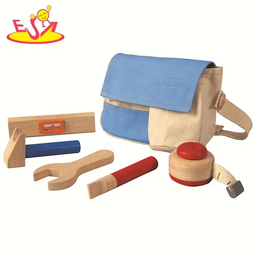 2021 Top sale mini wooden children toy tool bag for wholesale W03D138