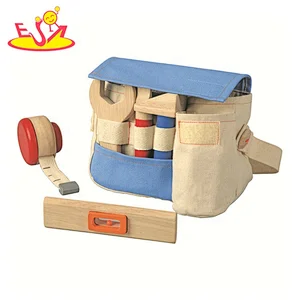 2021 Top sale mini wooden children toy tool bag for wholesale W03D138