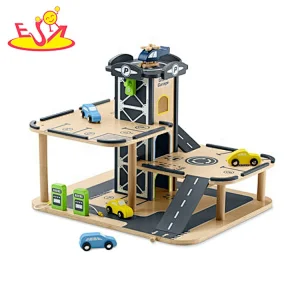 Customize preschool wooden parking garage toy for kids W04B082