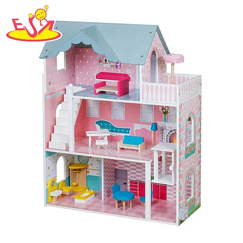 New hottest miniature wooden doll house set for girls W06A421