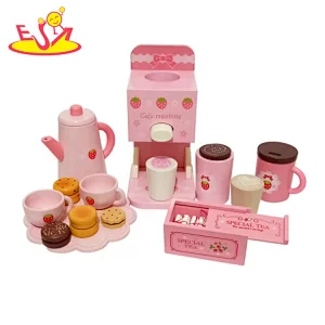 Top fashion pretend play wooden toy espresso machine for kids W10B340