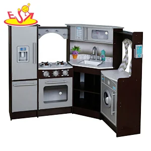Best sale big wooden kids kitchen play set for pretend play W10C607