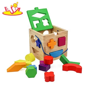 New Wood Building Blocks Bricks Toys Educational Baby Blocks Shape Sorter Toy For kids W12D204