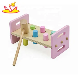 Customize educational wooden pounding bench for kids W11G068