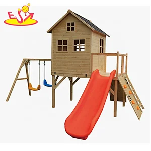 2021 Backyard large outdoor wooden house for  kids playing W01D083
