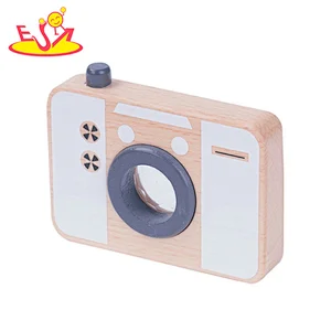 2021 New design wooden cute camera kaleidoscope for kids W01A367B