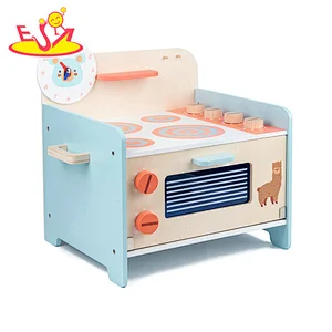 Customize wood oven kitchen toy with induction cooker W10C613