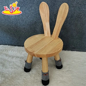 Popular cartoon wooden rabbit ear shape chair for children W08G310