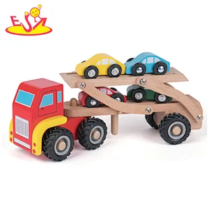 2021 New design wooden car toys car parking for kids W04A468