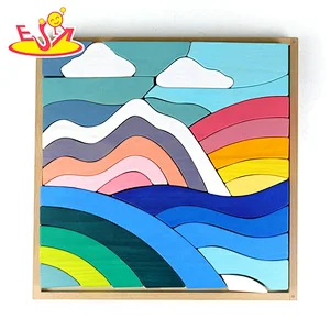 Solid wood  educational Wooden puzzle W14A261
