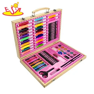 Hot sale 86PCS drawing set in wooden case for kids  W12B183