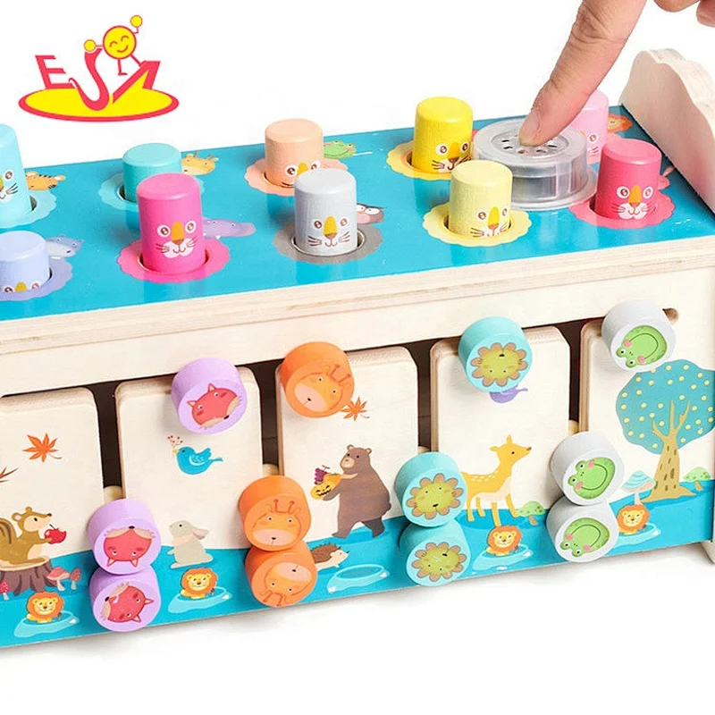 Hot sale children funny wooden beat toys for indoor play W11G080