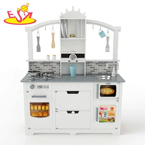 Hot sale Solid wood wooden kitchen for pretend play W10C562
