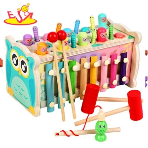 High quality funny wooden baby hammer toy for wholesale W11G083