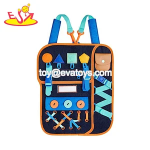 New creative shape backpack wooden educational busy board  toys for kids  W12D330