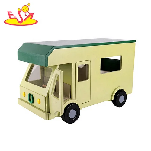 Newest creative wooden Enigineening vehicle toy set for kids W04A556